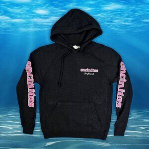Encinitas Surfboards Zip Hoodie - Black / Pink - Size Medium